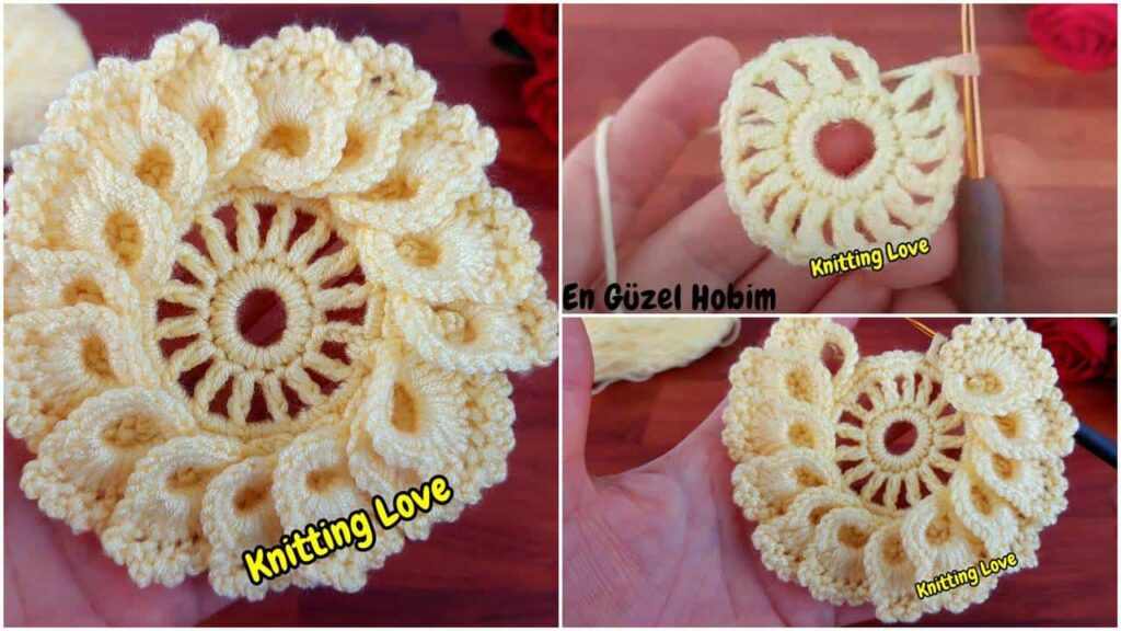 Güzel ve Kolay Dekoratif 3D Tığ Örgü Kahve Altlığı Yapımı | Adım Adım How-To