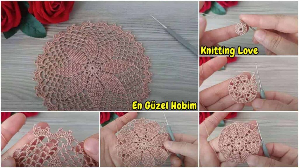 Sehpaya Fiskoya Yuvarlak Dantel Örgü Modeli Yapımı | Şık ve Kolay Tığ İşi Anlatım