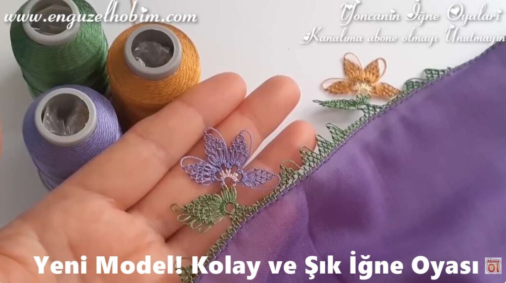 Lila Yazma Üzerine Badem İğne Oyası Nasıl Yapılır?