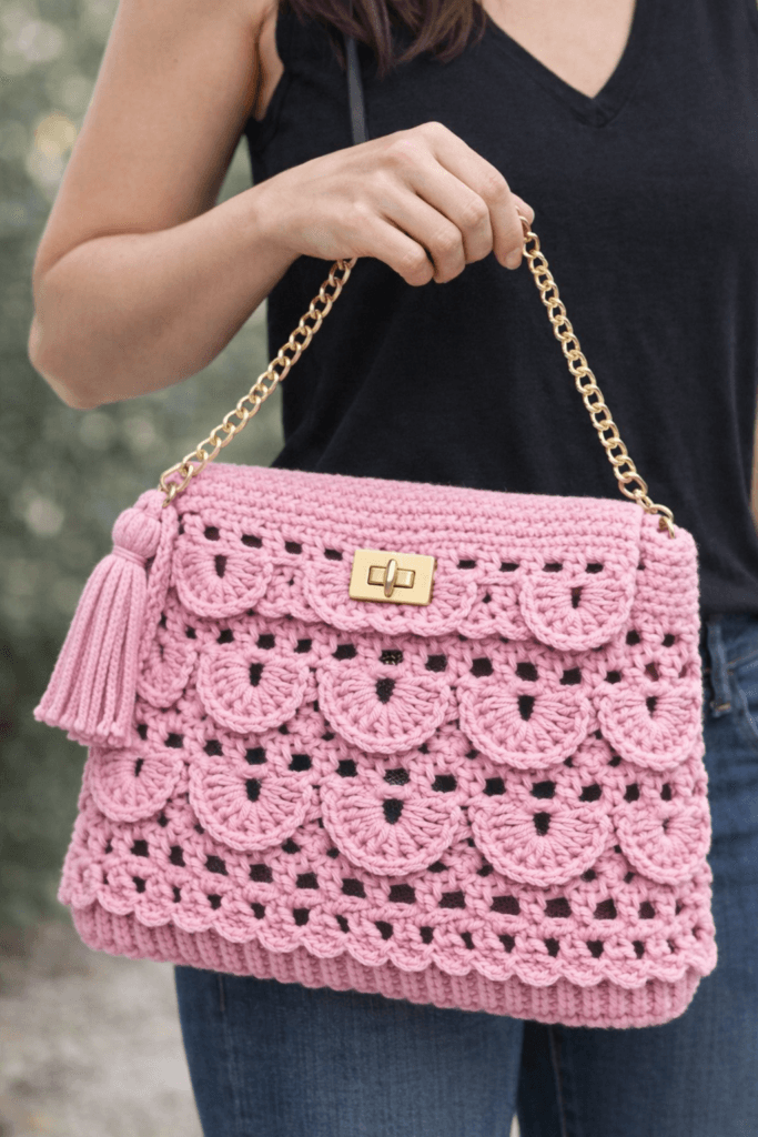 Adım adım crochet bag pattern detayı
