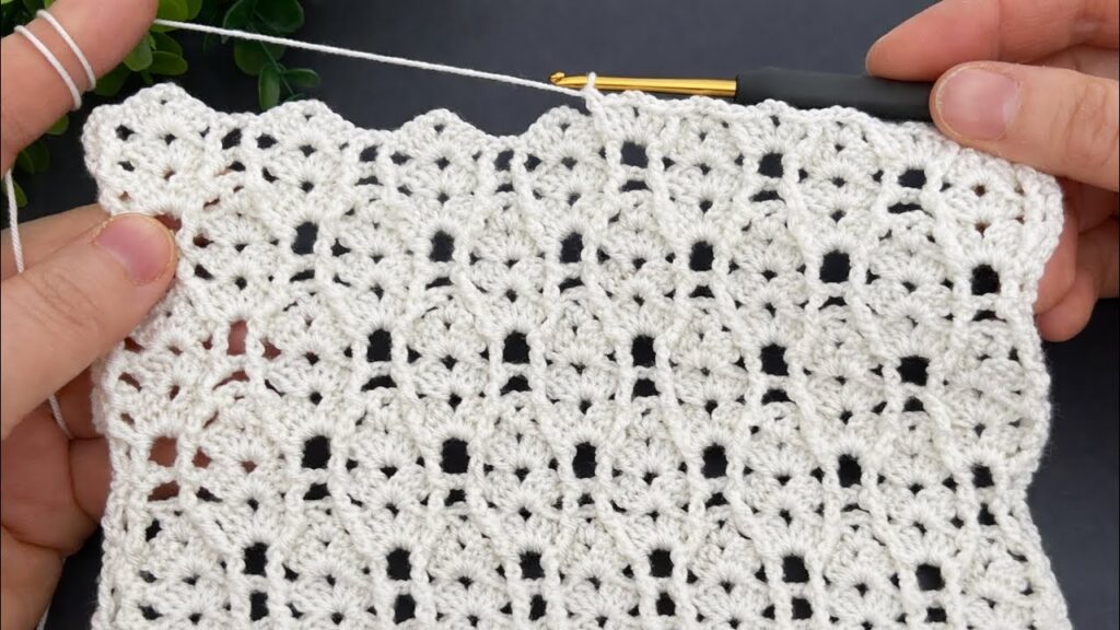 Kolay ve Zarif Tığ İşi Örgü Modeli | Battaniye, Şal ve Çanta İçin Crochet Pattern
