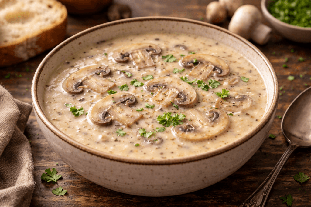 Mantar Çorbası Tarifi: Lokanta Usulü Kremalı Mantar Çorbası Nasıl Yapılır?
