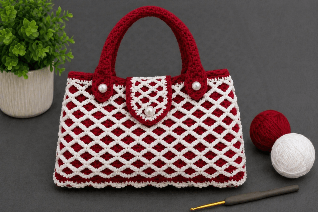 El çantası tığ işi model, el yapımı crochet handbag, günlük kullanım için şık women purse, modern ve kullanışlı handmade knit bag tasarımı, kolay örgü el çantası nasıl yapılır