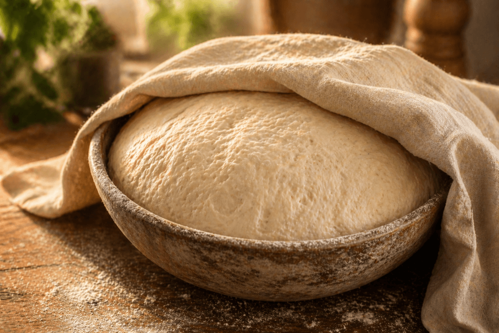 pizza hamuru mayalanma rising süreci kabaran dough nasıl olmalı evde italian pizza yapımı proofing tips