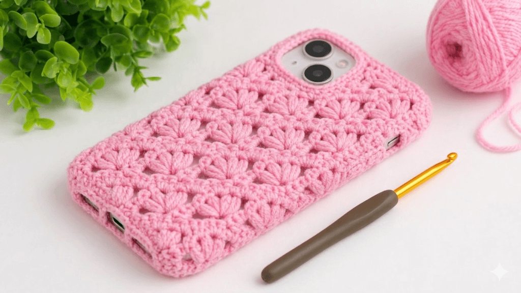 “Stylish handmade crochet phone case, tığ işi telefon kılıfı modeli, protective soft yarn phone pouch, easy crochet phone cover for beginners, modern handmade mobile case, perfect daily accessory and gift idea”